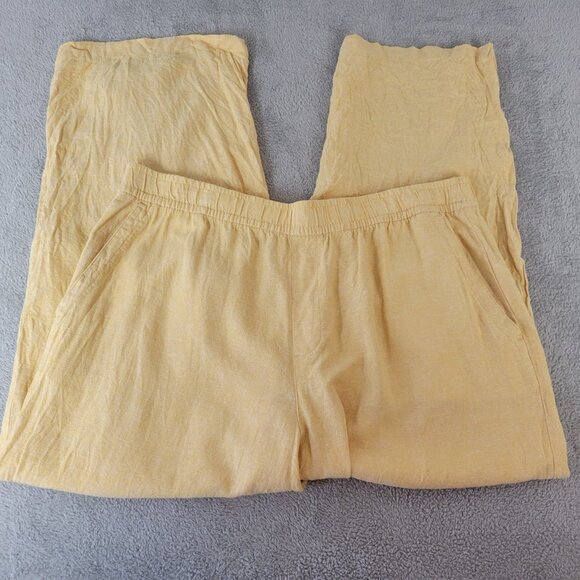 Old Navy Pants - Old Navy Womens Pants XL Pull On Wide Leg High Rise Yellow Comfy YEL9E